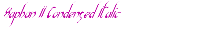 Xaphan II Condensed Italic